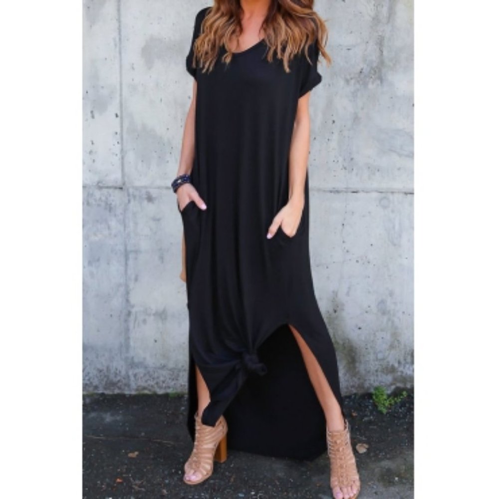 Black maxi dress casual